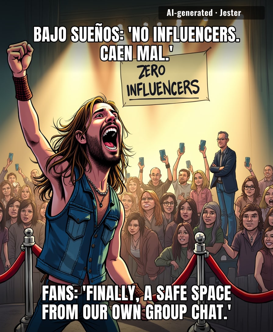 A rock band just told influencers to stay home, and suddenly every introvert in Ecuador feels seen.