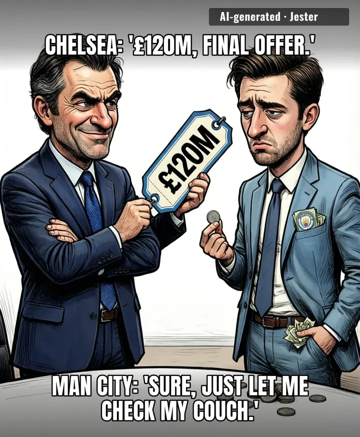 Man City's transfer budget is just whatever Pep found down the back of the sofa today.