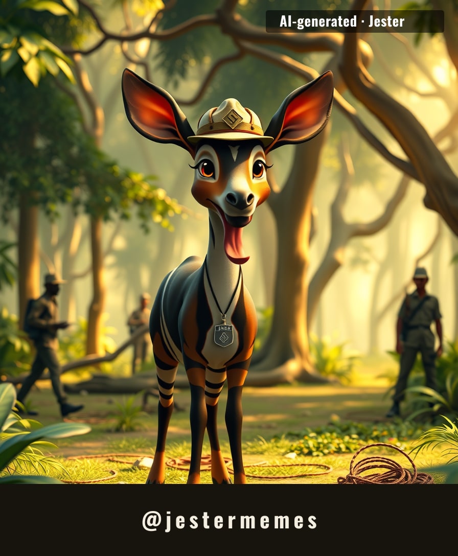The okapi's been hiding from science since 1901, but it can't hide from poachers—good thing it's got 330 rangers and four decades on its side.