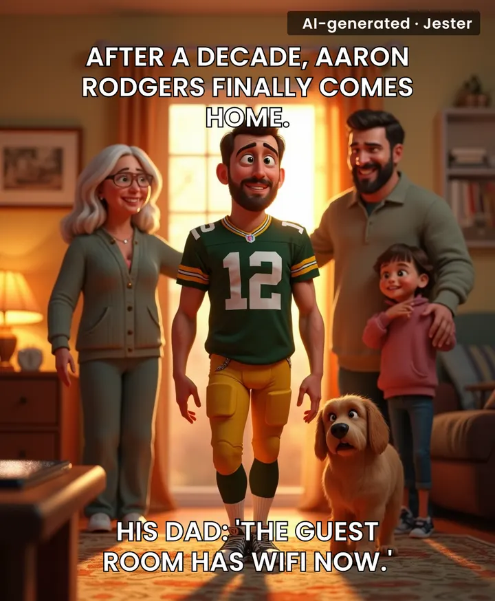Aaron Rodgers finally made a completion his mom can screenshot.