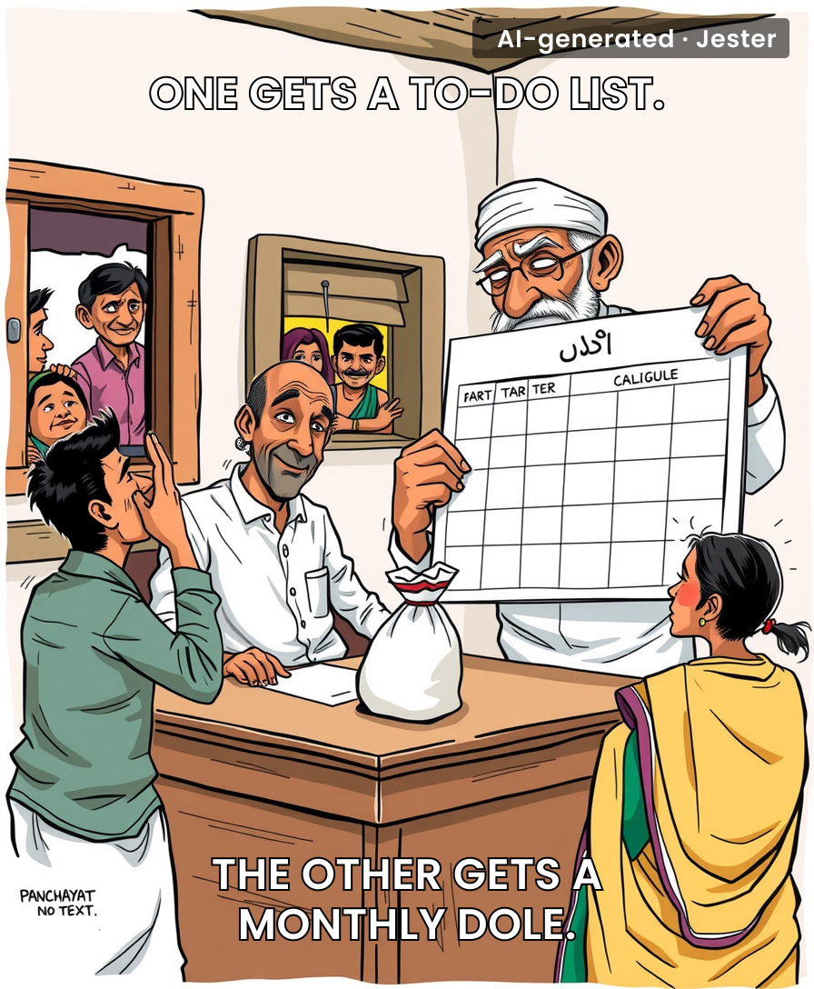 Finally, a marriage that's run like a government scheme: one gets a schedule, the other gets a subsidy.