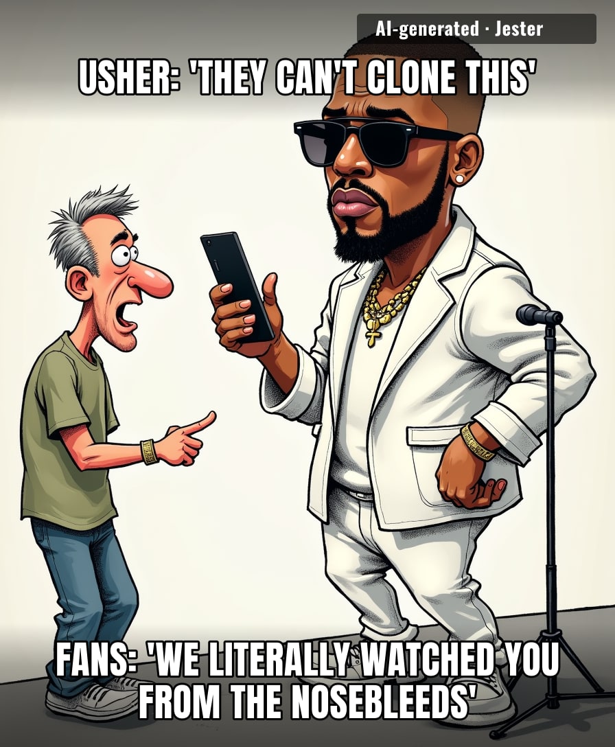 At 47, Usher's greatest magic trick is convincing anyone he's still one person on stage.