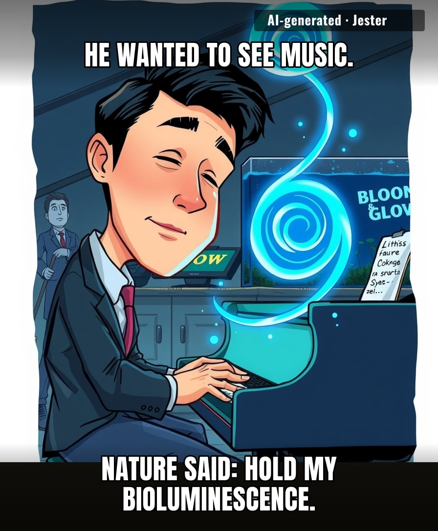 Three years, four prototypes, and a water tank that exploded—because a man wanted his piano to glow. Honestly, my money's on the algae.