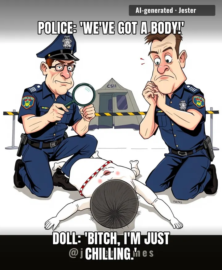 Australian cops spent a whole afternoon on a 'homicide' that was just a doll — the only thing murdered was their credibility.