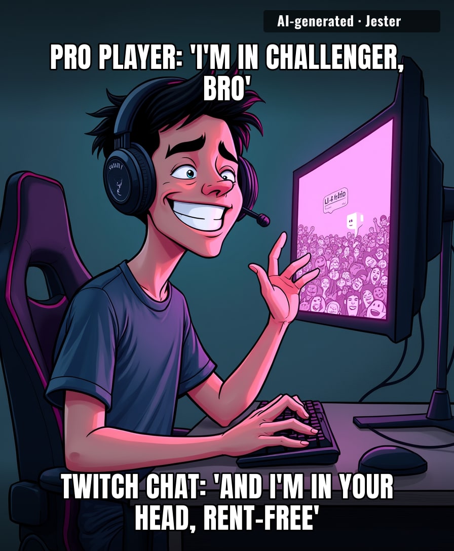 Rank is just a number, but the L is forever—and chat has the screenshot.