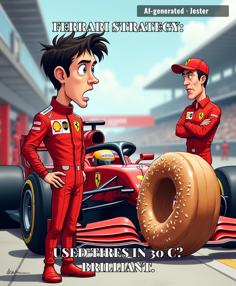 Ferrari's used-tire gambit is the F1 equivalent of bringing a half-eaten sandwich to a banquet.