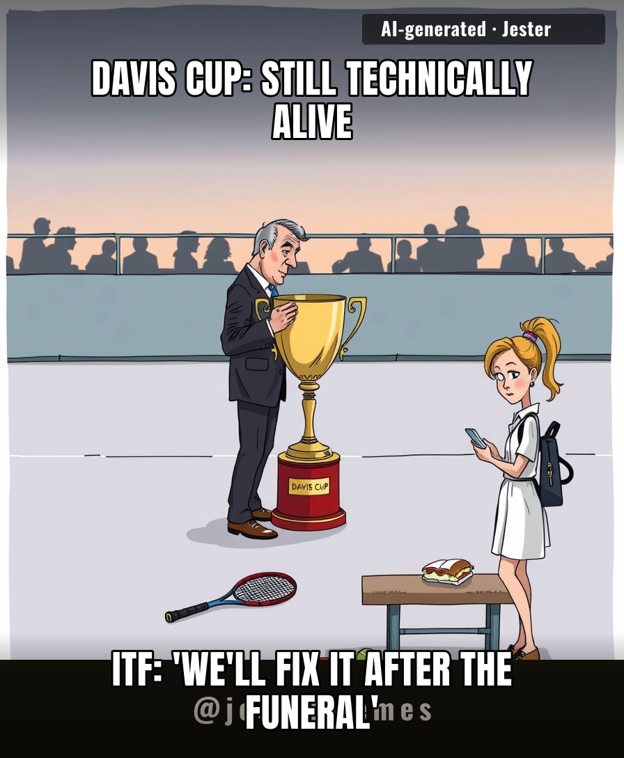 The Davis Cup didn't die. It was just left in a car with the windows up.