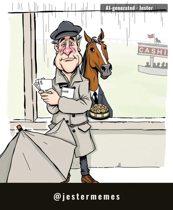 22/1 on a horse I've never seen, in a town I've never been to. finally, a financial plan.