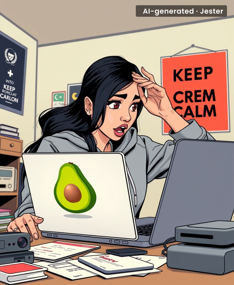 Nothing says 'we have real problems' like a 10,000-tweet debate over an avocado.