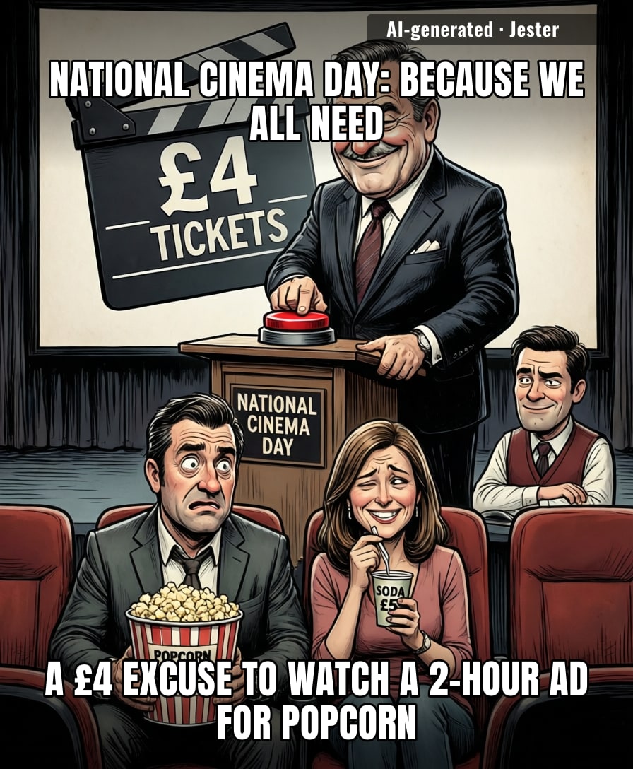 The only thing cheaper than the tickets is the excuse to sit in a dark room and ignore your phone for 2 hours.