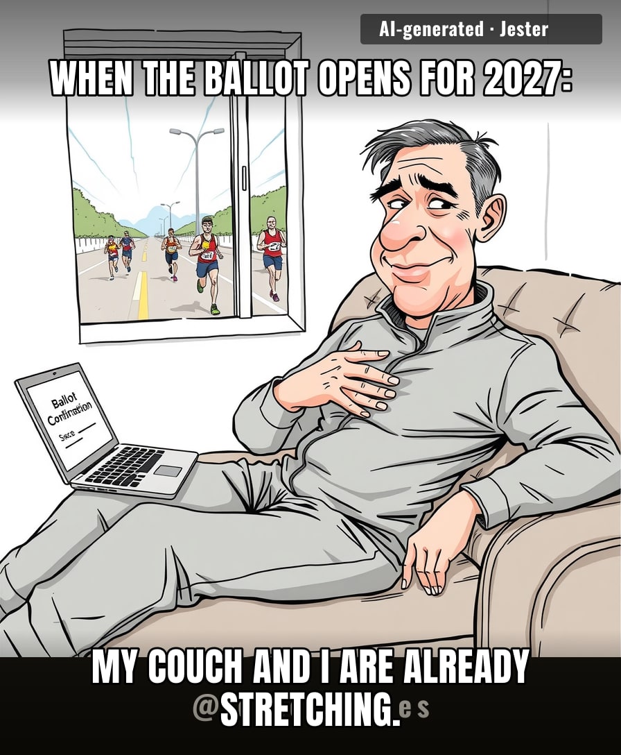 I've trained for the Great North Run by sprinting to the ballot website every year.