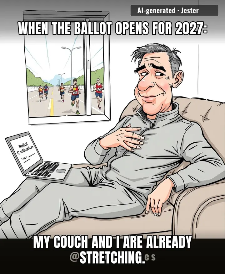 I've trained for the Great North Run by sprinting to the ballot website every year.