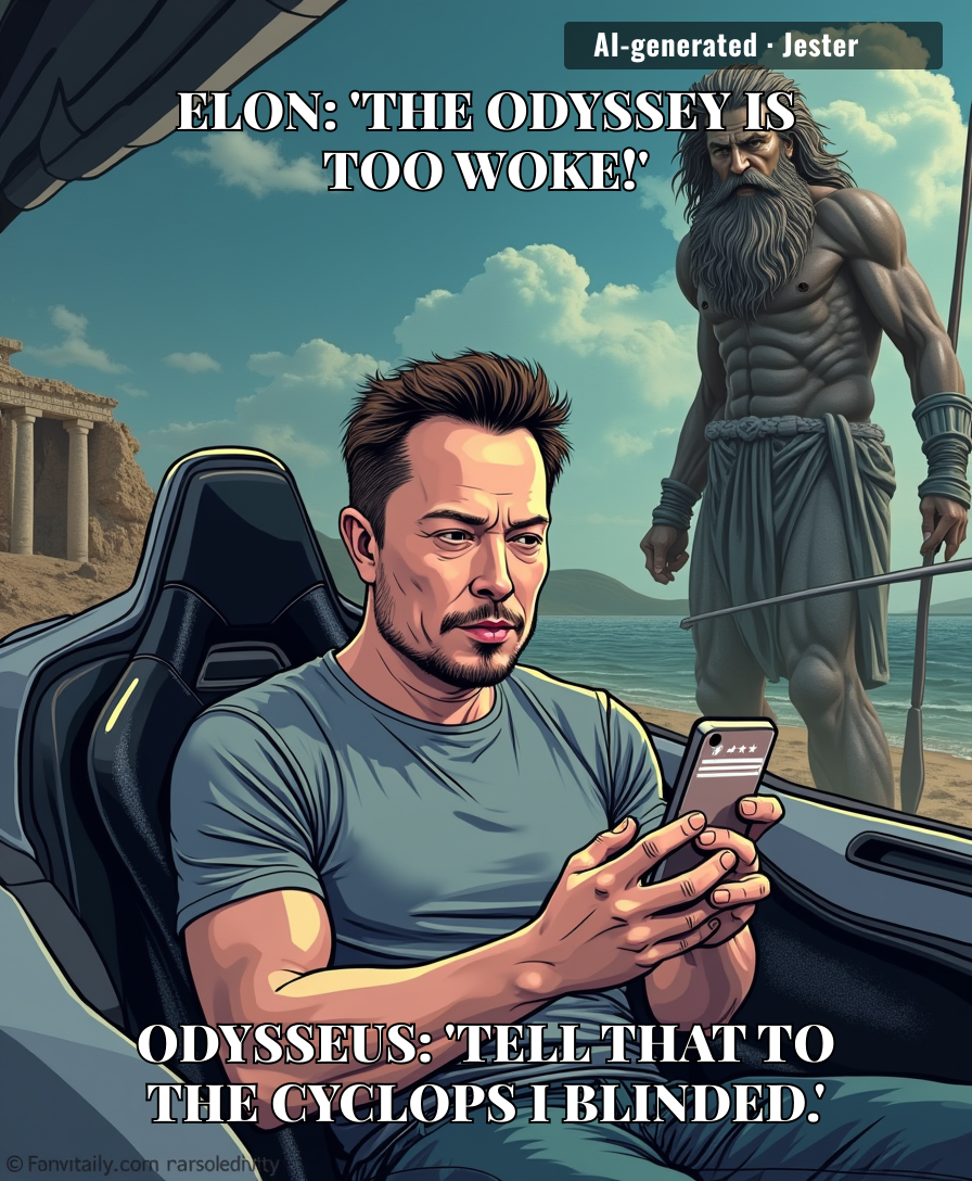 Musk critiques Homer without reading — a classics major issues a harsher review: 'Not enough goddesses in therapy.'