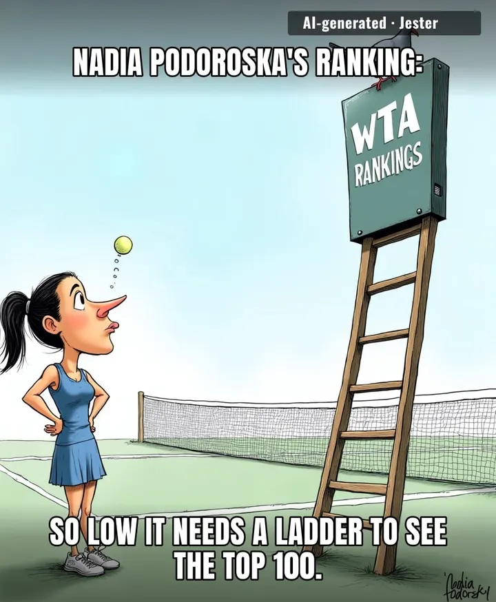 Nadia Podoroska's ranking: so low it needs a ladder to see the top 100.