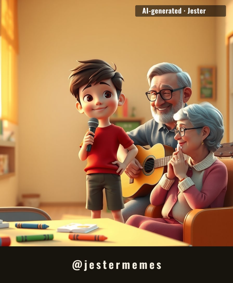 Stone's teacher survived four decades of tiny humans, but one six-year-old with a guitar brought her to tears.