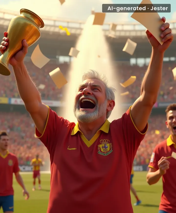 Luis de la Fuente thanked everyone, even the guy who spilled his beer during the penalty kick.