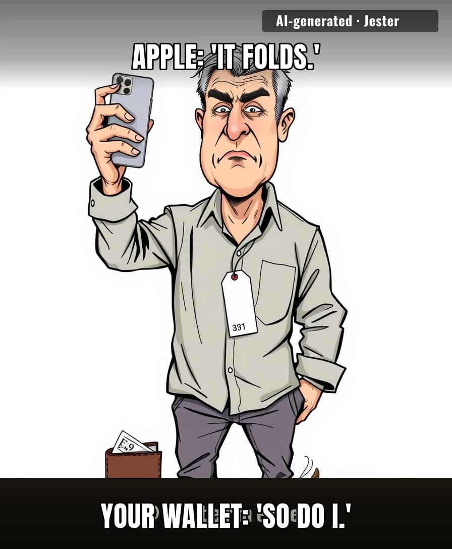 Apple's boldest innovation in years is a crease you'll pay extra to pretend you don't see.