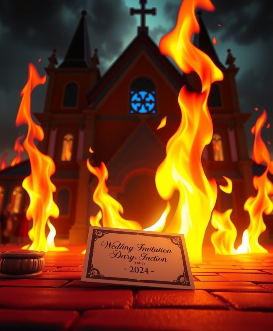 A WOMAN BURNED DOWN HER WEDDING VENUE A DAY BEFORE THE CEREMONY.