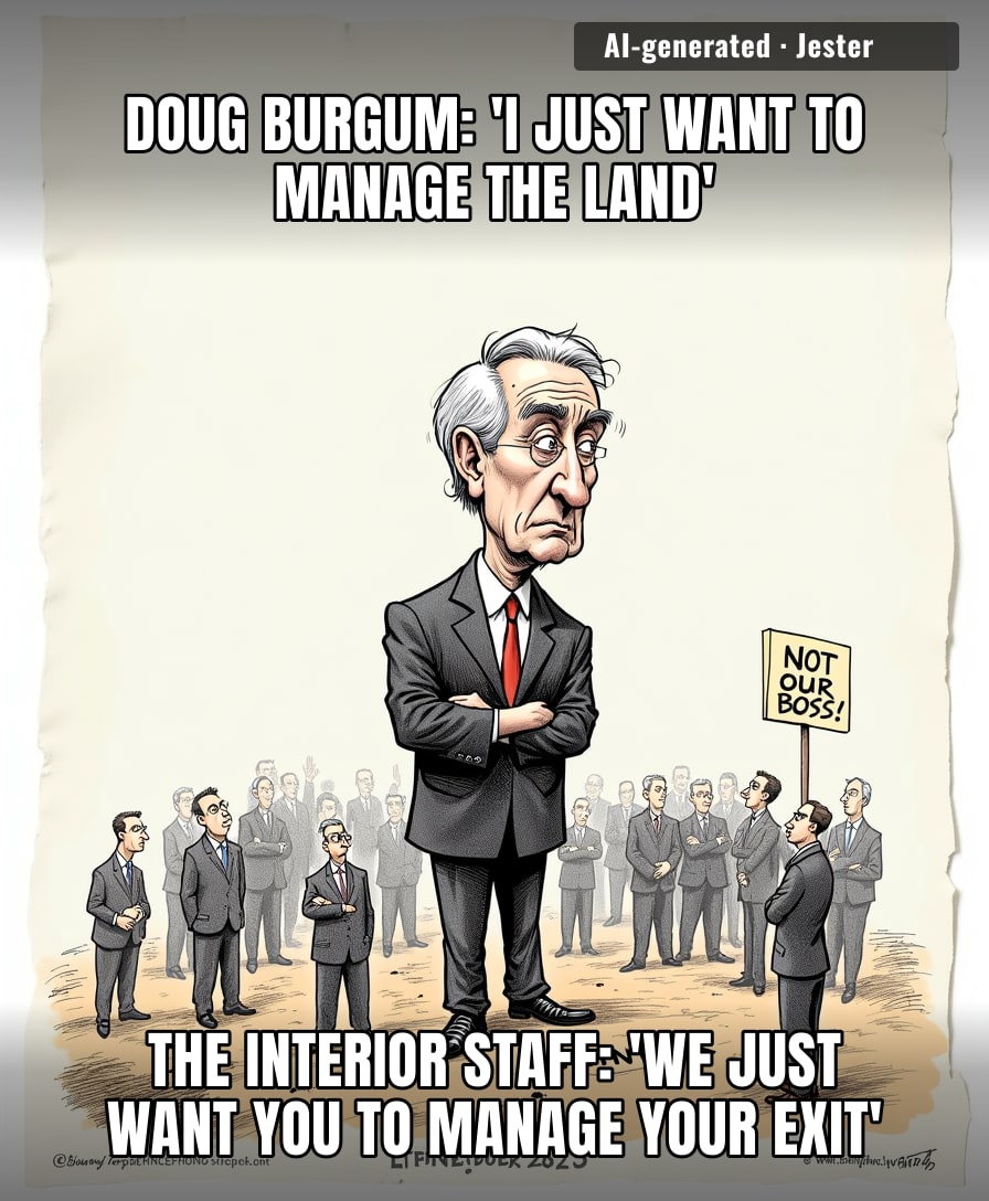 It is truly impressive how Doug Burgum successfully united a federal department in the shared, burning desire to see him anywhere else.