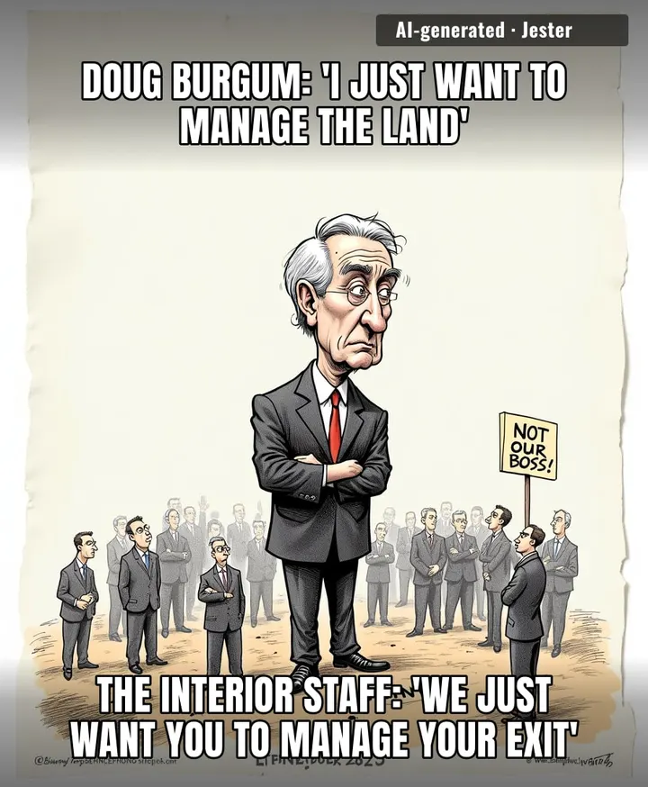 It is truly impressive how Doug Burgum successfully united a federal department in the shared, burning desire to see him anywhere else.