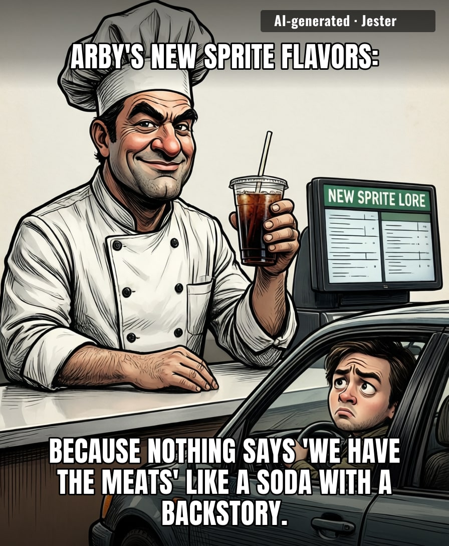 Arby's is out here acting like mixing Sprite with cough syrup is a culinary breakthrough.