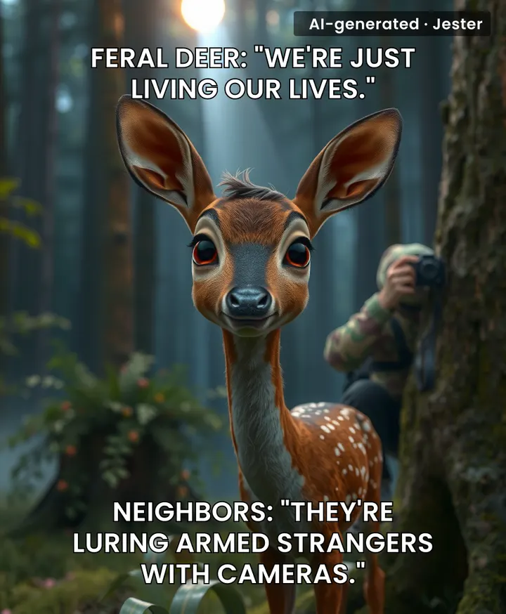 Deer didn't ask to be the unwitting stars of a wildlife spy thriller.