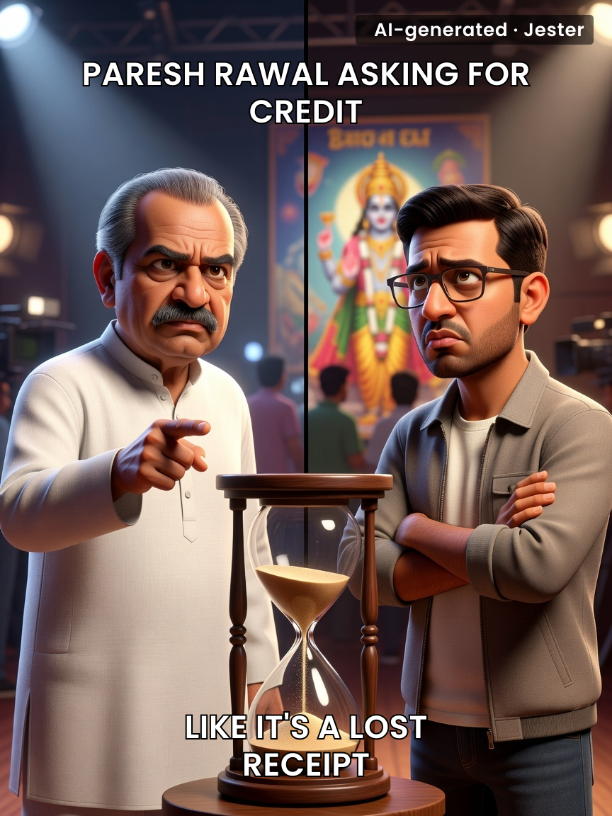 Paresh Rawal waiting two years to complain about credit is the longest gap between a performance and a receipt.