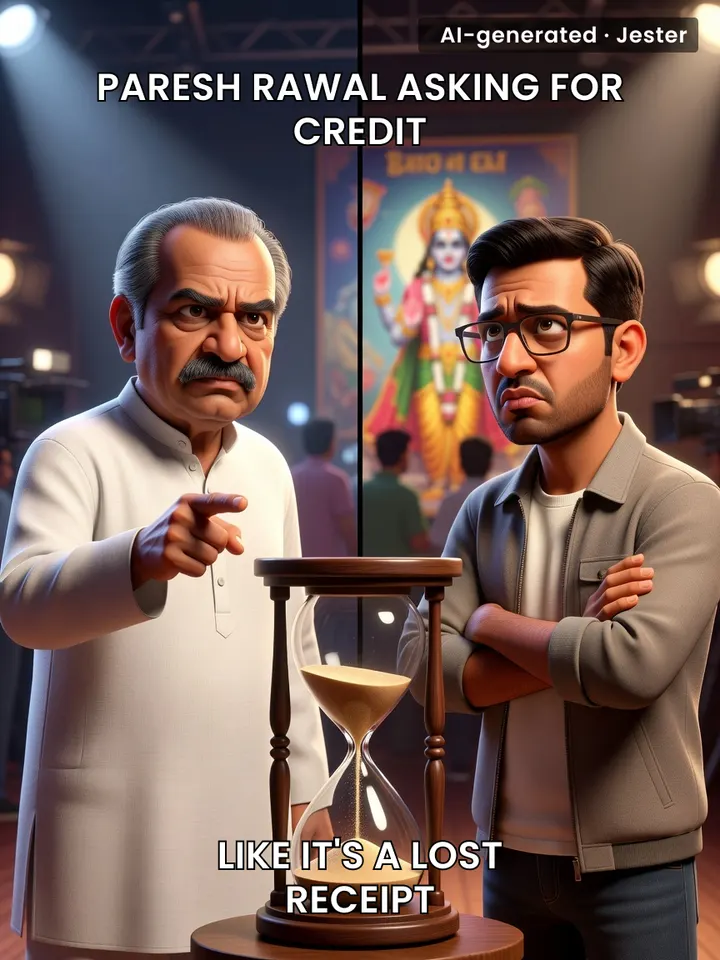 Paresh Rawal waiting two years to complain about credit is the longest gap between a performance and a receipt.