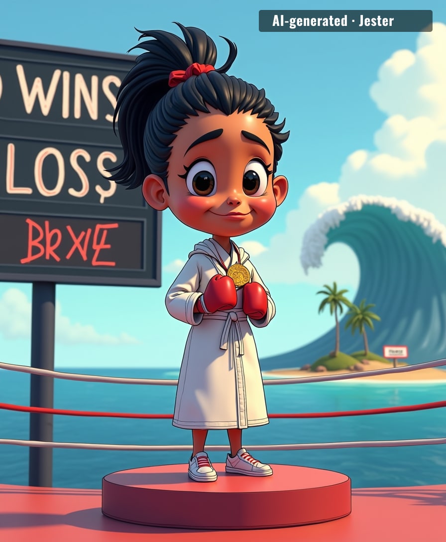 In Tuvalu, the only thing more reliable than the tide is their medal count—zero fights, one bronze.