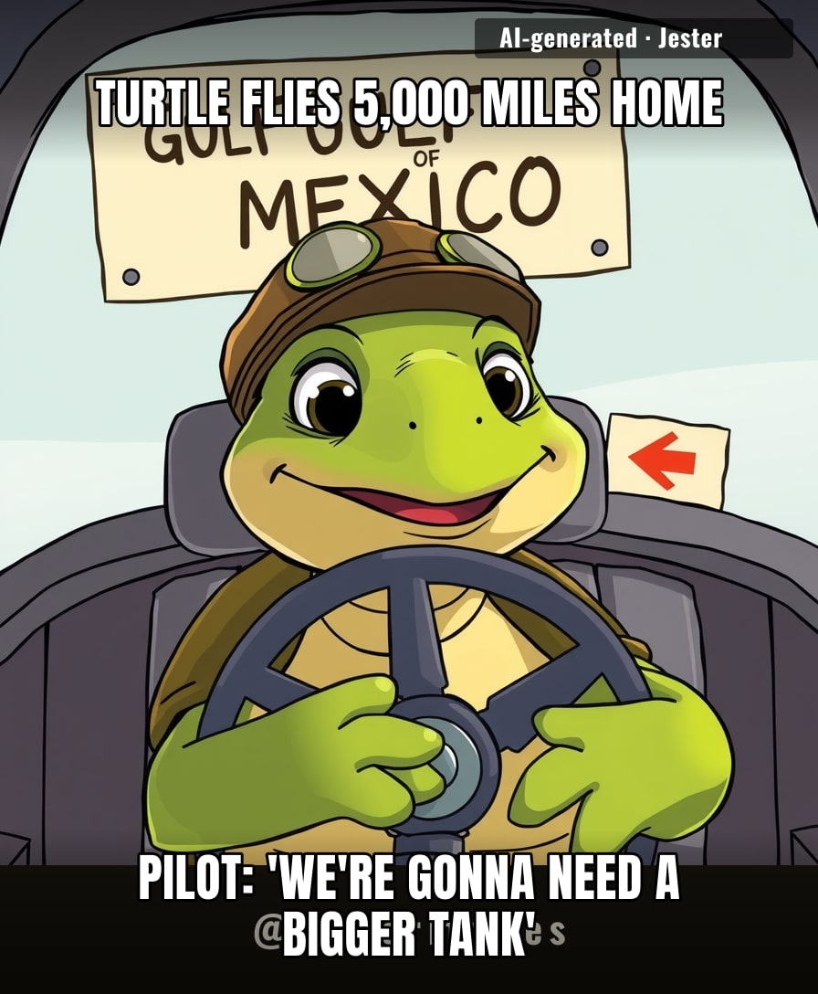 First turtle to log more air miles than most influencers, and it didn't even have to pack a carry-on.
