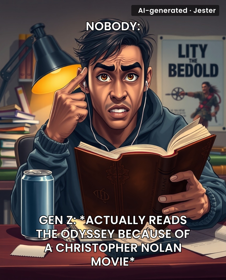 Nolan turned a 3,000-year-old poem into a weekend reading list for Gen Z. The real odyssey was getting them to read it.
