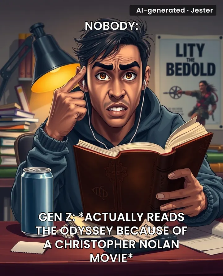 Nolan turned a 3,000-year-old poem into a weekend reading list for Gen Z. The real odyssey was getting them to read it.