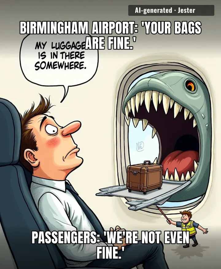 Birmingham Airport's luggage system is now a performance art piece called 'The Waiting Room.'