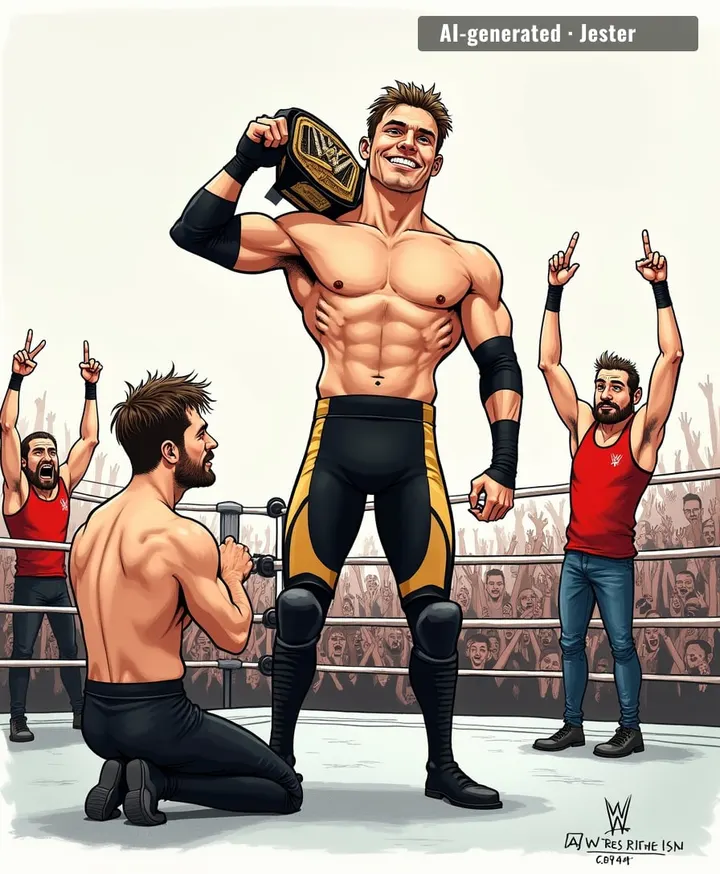 TLC match, fourth title — the ladder keeps his receipts.