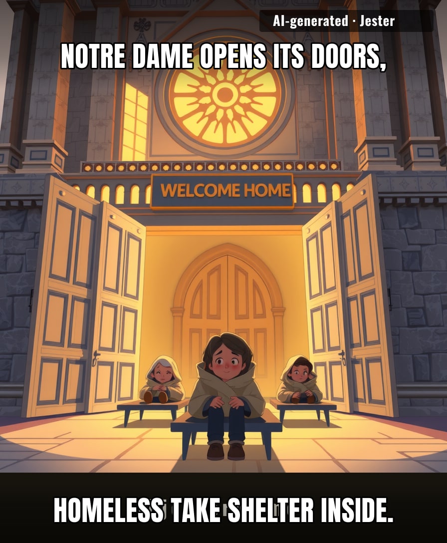 For five days, the cathedral's greatest miracle was a warm place to sleep.