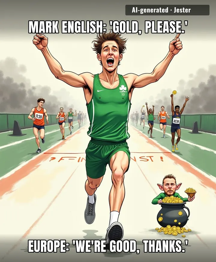 Europe's track stars will be studying Mark English's tapes, only to find the secret is being Irish and having a great agent.