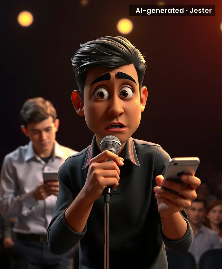 Comedian's fear of being unfunny finally cracked a joke.