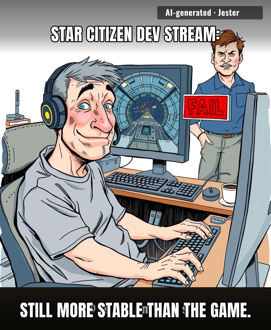 A Star Citizen dev stream going off the rails is the most on-brand thing the project has ever done.