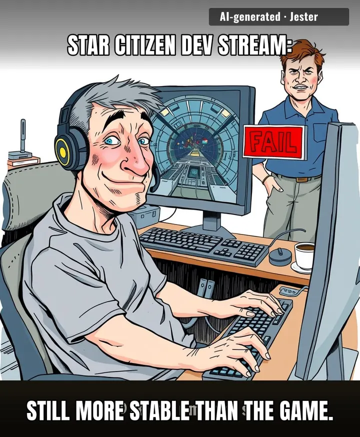 A Star Citizen dev stream going off the rails is the most on-brand thing the project has ever done.