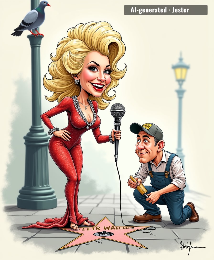 Even the Hollywood Walk of Fame is jealous of Dolly's star power.