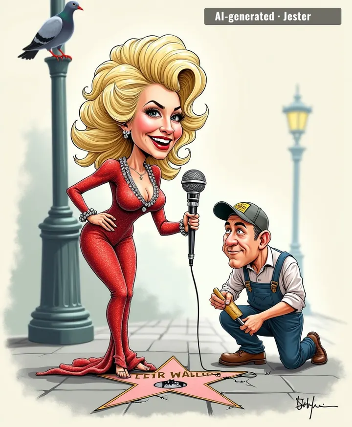 Even the Hollywood Walk of Fame is jealous of Dolly's star power.