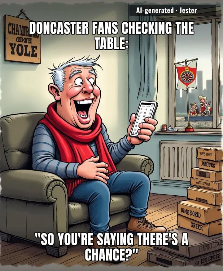 Doncaster fans planning a promotion party while Plymouth just wants to finish the season without drama—everyone's got dreams, some just have better WiFi.