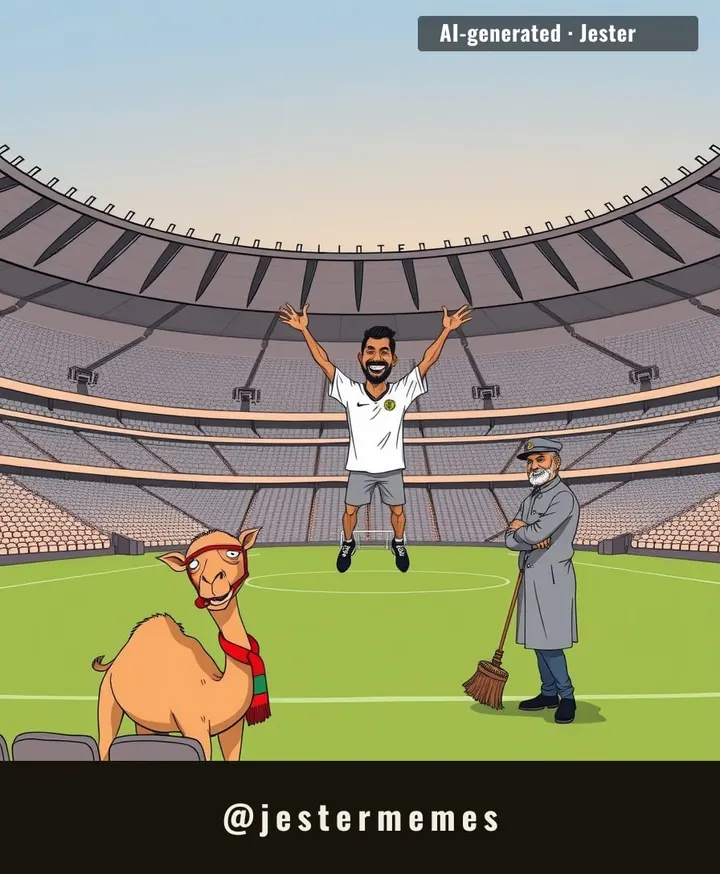 They're paying Ronaldo a king's ransom to play in front of three bored camels and a guy sweeping sand — and honestly, the camels have better ball control.