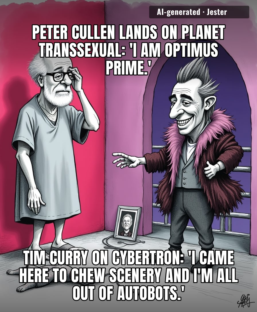 Death mixed up two iconic voices and the only one who'll get a good review is Tim Curry.