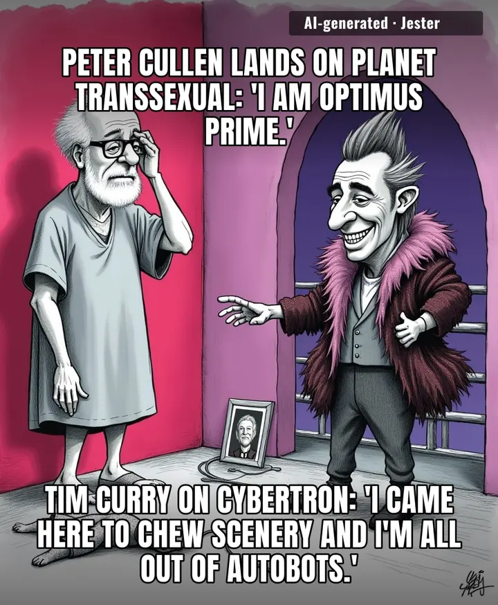 Death mixed up two iconic voices and the only one who'll get a good review is Tim Curry.
