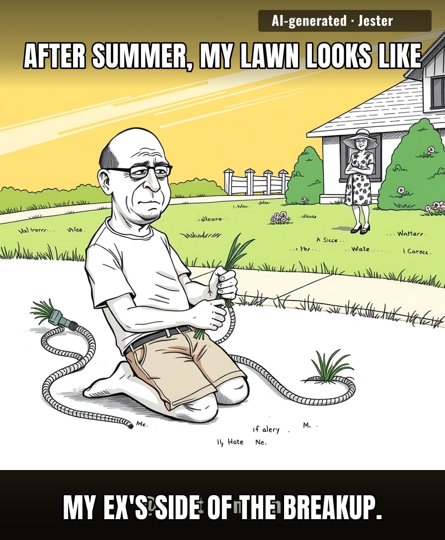 The only thing more burnt than my grass is my will to water it.