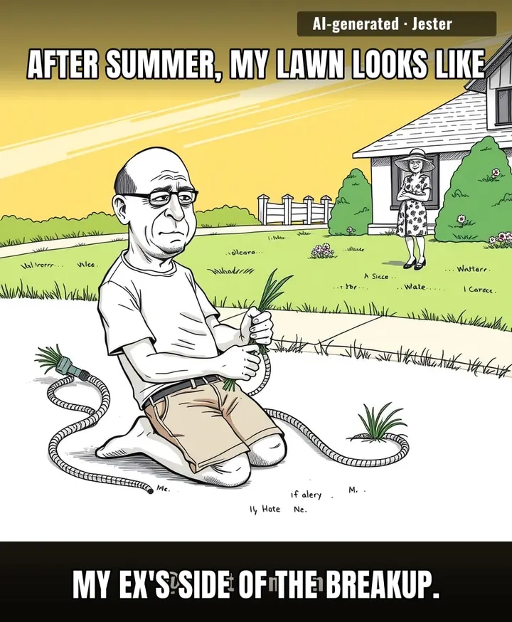 The only thing more burnt than my grass is my will to water it.