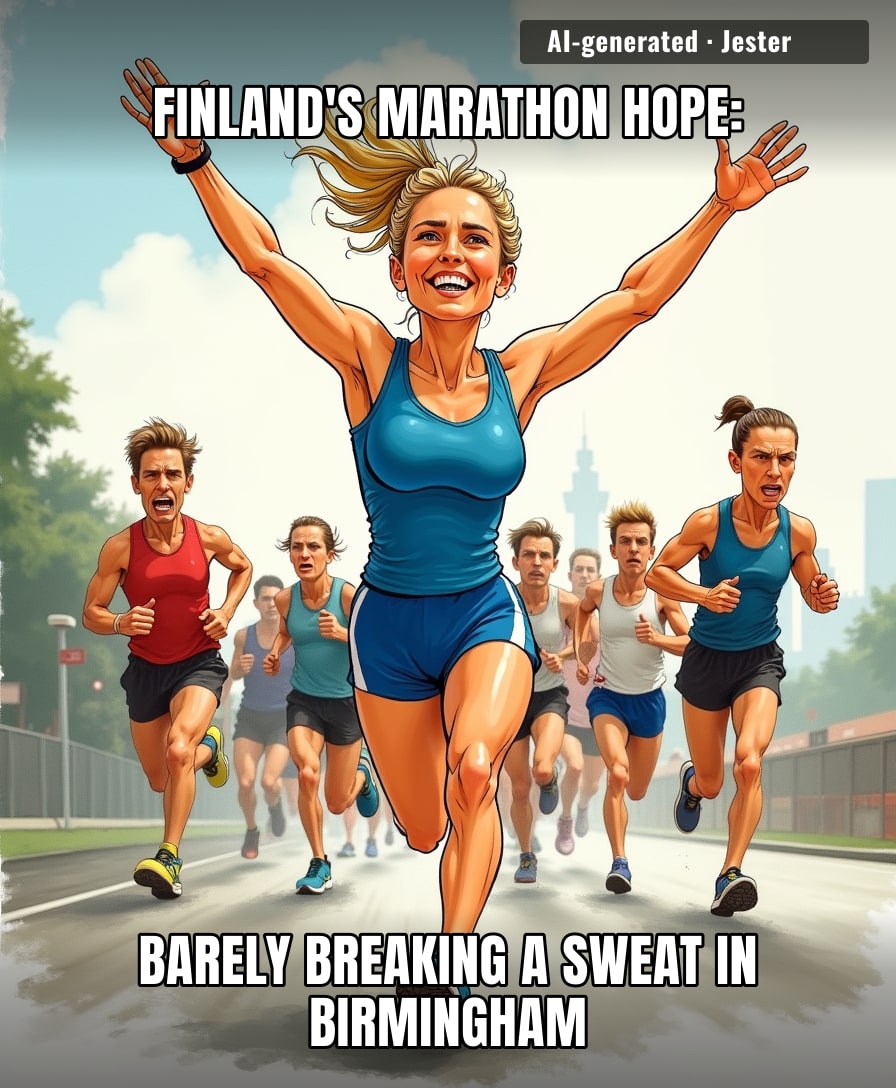 Vainio's rivals are just running a marathon; she's running a victory lap with a 42km head start.