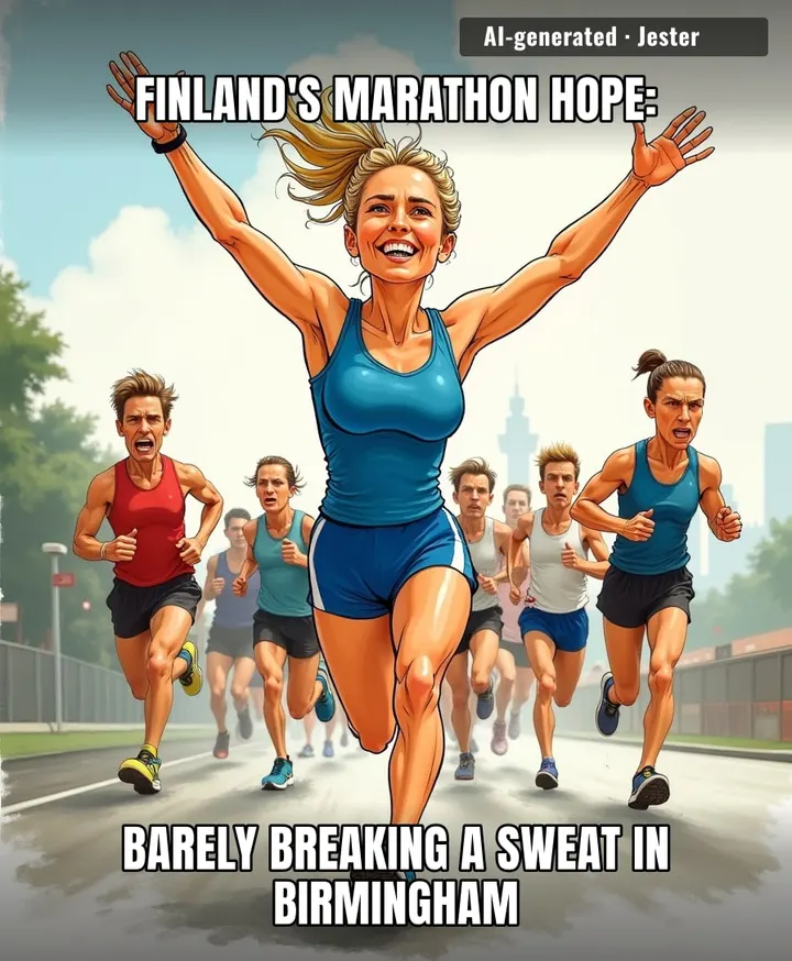Vainio's rivals are just running a marathon; she's running a victory lap with a 42km head start.