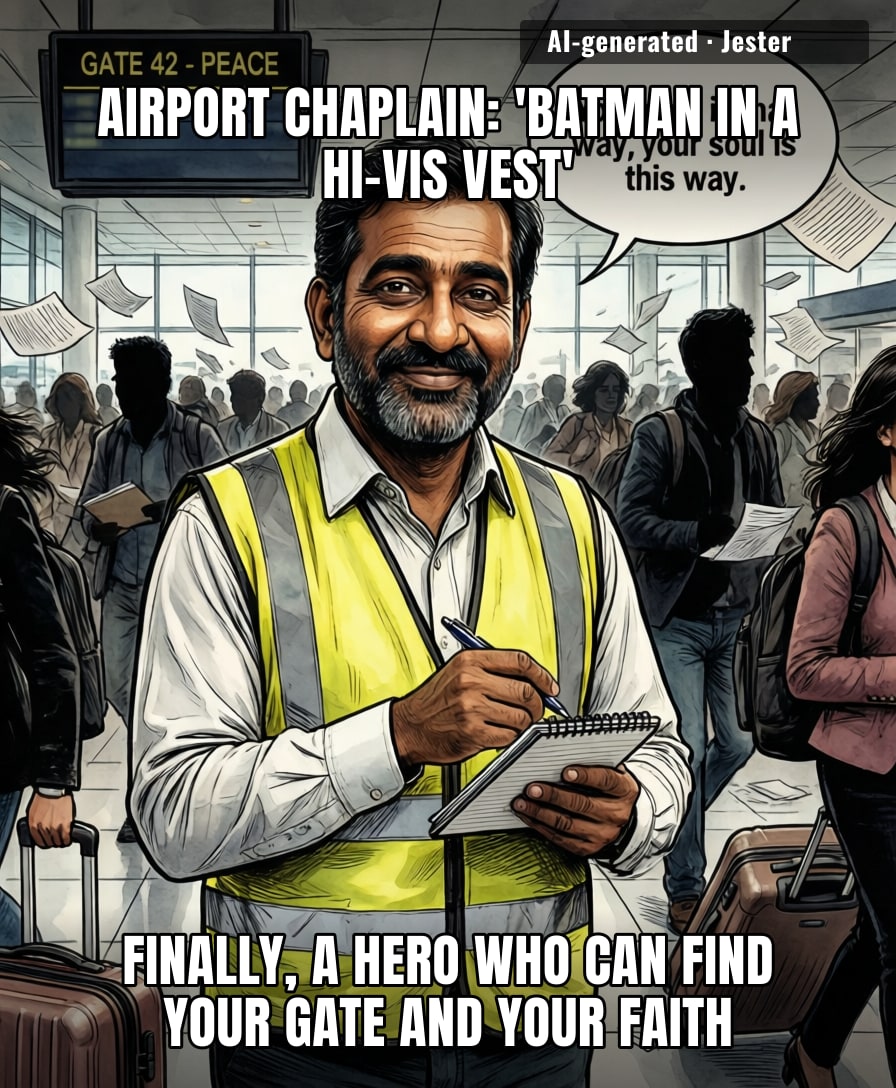 The only person at the airport who knows where they're going and actually cares if you make it.